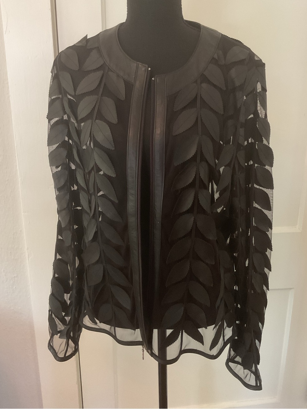 Bagatelle mesh and 100% leather jacket